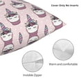 thumbnail image 4 of Rateoe Cute Cupcake Pattern Throw Pillow Cover Premium Pillow Stuffer Sham Square for Decorative Cushion Bed Couch Sofa(Pillow insert not included), 4 of 8
