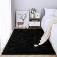 thumbnail image 6 of Softlife Ultra Soft Area Rugs, Fluffy Carpets for Bedroom Living Room Shaggy Floor Rug Home Decor Mats, 4' x 5.3', Black, 6 of 7