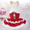thumbnail image 4 of Disfraz navideño para perro, de Papá Noel, con abrigo polar de invierno, suave, transpirable y cálido, color rojo, para perro y gato, divertido, para fiesta de mascotas, talla M, 4 of 6