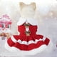 thumbnail image 4 of Disfraz navideño para perro, de Papá Noel, con abrigo polar de invierno, suave, transpirable y cálido, color rojo, para perro y gato, divertido, para fiesta de mascotas, talla M, 4 of 6