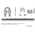 thumbnail image 2 of 30PCS 1/8 Inches M3 Stainless Steel Wire Rope Cable Clip Clamp for Wire Rope Rigging Tent Rope Guard Railing System, 2 of 8