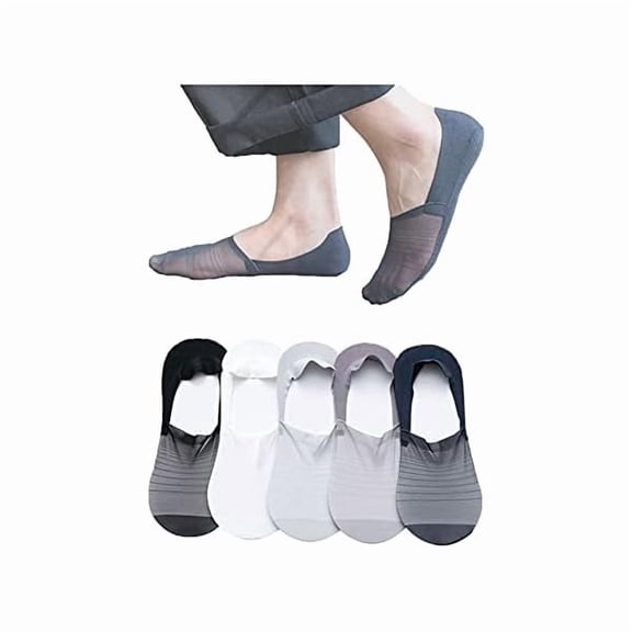 Eryueer Men and Women Girls Invisible Ice Silk Breathable no show socks Ultra Low Cut shoe liners Socks with Non-Slip