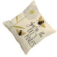 thumbnail image 1 of Billuyoard Fundas de almohada Vintage, funda de almohada decorativa de abeja, funda de cojín de 18x18 pulgadas, funda de almohada, decoración de sofá Juegos de cama No.2 Billuyoard HA042387-03, 1 of 6