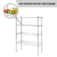 thumbnail image 3 of Hyper Tough 4 Tier Wire Shelf Unit, 36"W x  14"D x 54" H, 1400lb Load Capacity, Chrome, 3 of 14