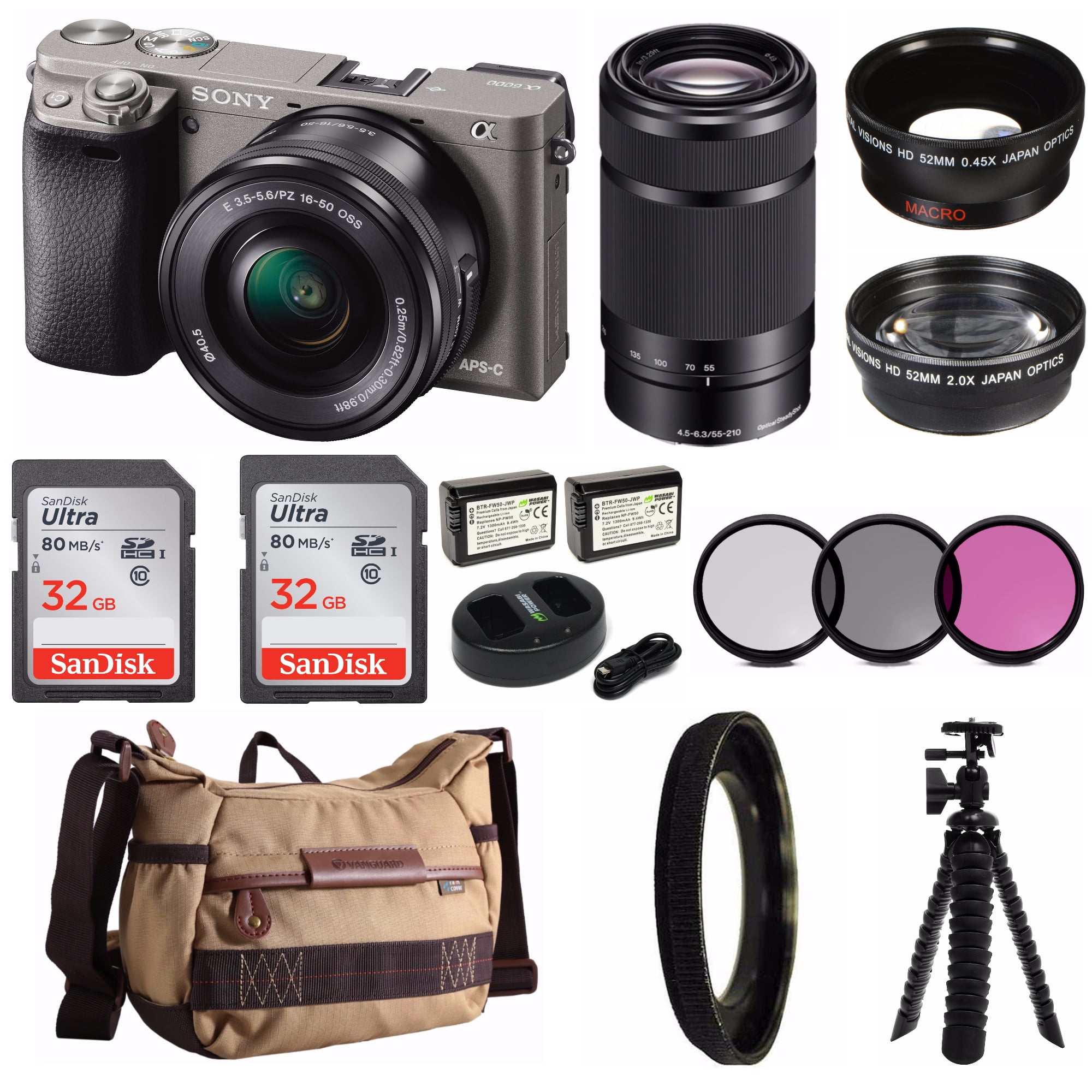 Sony Alpha a6000 Mirrorless Digital Camera 2 Lens Kit (SELP1650