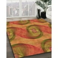 thumbnail image 3 of Ahgly Company Machine Washable Indoor Round Transitional Orange Area Rugs, 7' Round, 3 of 7