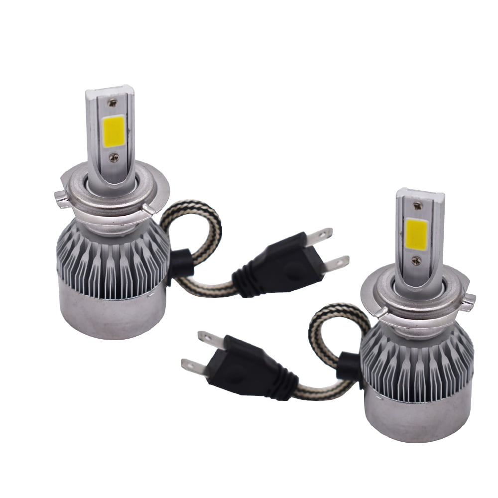 Genrics 2PCS H7 LED Fog Light Bulb Daytime Running Lights 3000K 7600LM