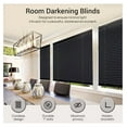 thumbnail image 5 of Achim Home Furnishing Window Blinds: GII Cordless Deluxe Sundown Room Darkening Mini Blinds (Black, 35" x 64"), 5 of 9