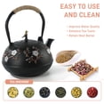 thumbnail image 7 of SECHUDO 40.6oz Cast Iron Teapot For Stovetop Safe, Japanese Style Tea Pot With Infuser For Loose Tea, Beautiful Tea Kettle With Flower And Bird Pattern, Enameled Interior, 7 of 7