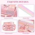 thumbnail image 6 of Soda Candy Mini Clear Backpack for Stadium Events Approved 12×6×12 Thick PVC Clear Bag Small Transparent Bookbag with Thick Shoulder Straps for Concert Sporting Events Festival Work Travel, Pink, 6 of 9