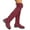 Wine, variant on Womens Suede Thigh High Boots Fall Winter Round Toe Chunky Heel Tall Booties Lace up Pull on Over the Knee Booties