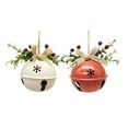 thumbnail image 2 of Campanas de Navidad Billuyoard 2 piezas artesanía multiusos lino corbatín simulación árbol de Navidad colgante colgador para pared de puerta Kits de decoración para fiestas, 2 of 6