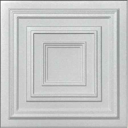 White Styrofoam Ceiling Tile Antyx (Case of 40 Tiles) - same as Chestnut Grove and (Best Ceiling Tiles For Basement)