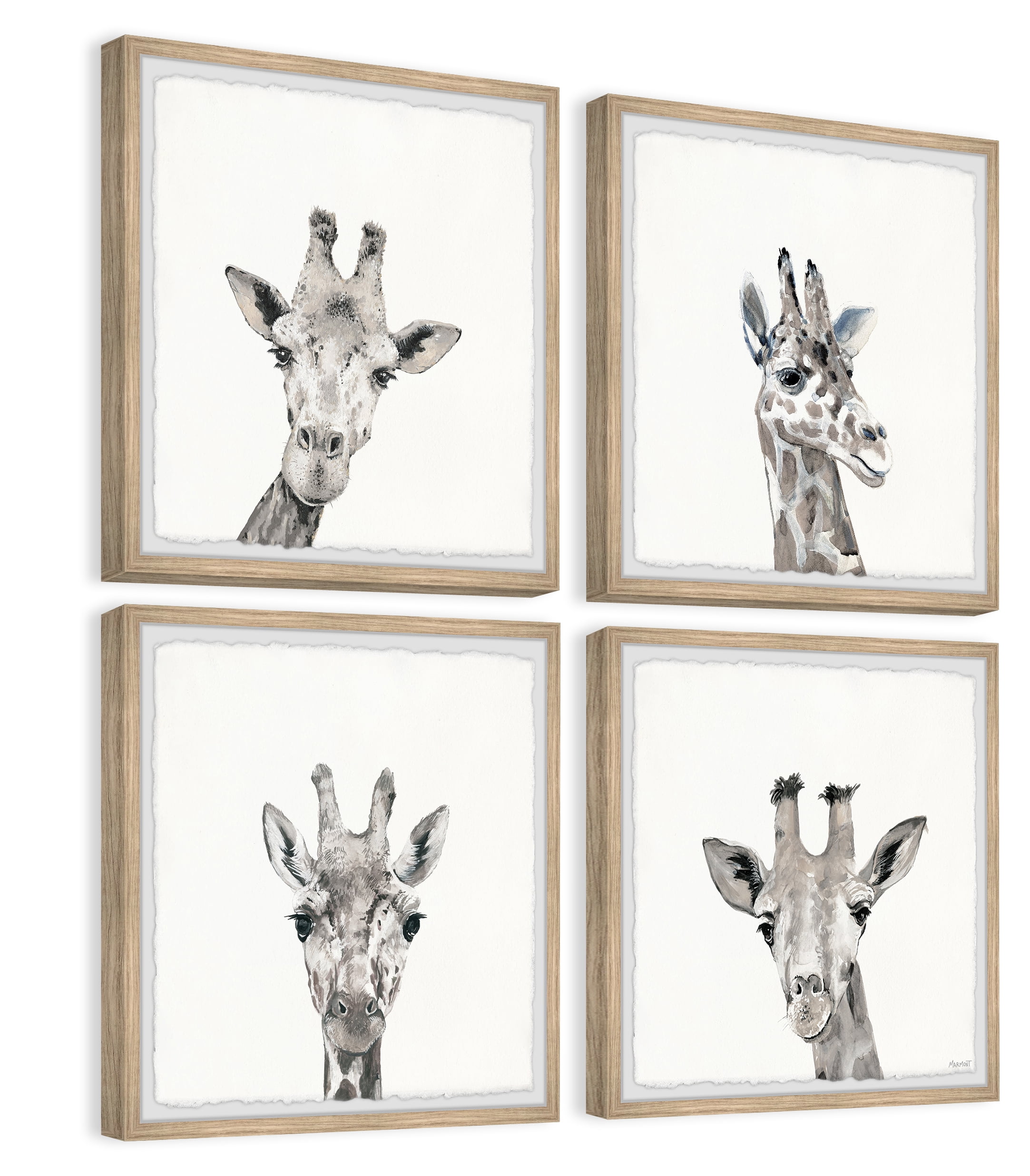 Marmont Hill Wacky Giraffe Quadriptych