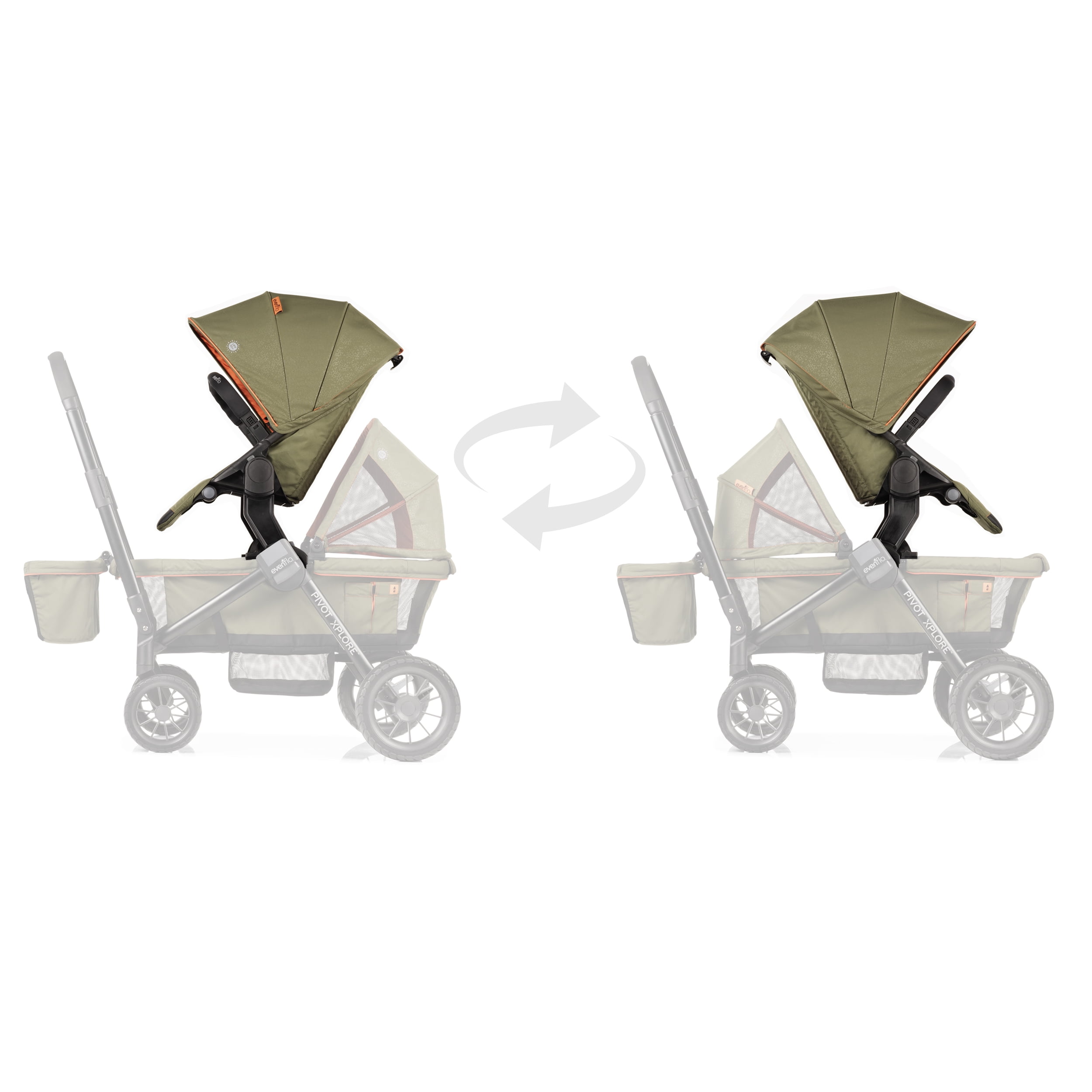 Pivot Xplore Stroller Wagon Second Seat (Ranger Green)