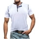 thumbnail image 1 of Ceisia Men's Slim Fit Short Sleeve Henley Neck T-Shirt with Contrast Trim White M Gifts, 1 of 6