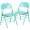 Tantalizing Teal, variant on Flash Furniture 2 Pack HERCULES COLORBURST Series Impulsive Purple Triple Braced & Double Hinged Metal Folding Chair