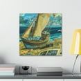 thumbnail image 4 of Fishing Boat Sunset Scene - Canvas, 4 of 10