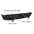 thumbnail image 6 of Vijay Compatible with 2015-2016-2017-2018-2019-2020-2021-2022 Chevrolet Colorado Rear Bumper Textured Black Steel with Light and D-ring, 6 of 8