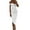 Silver, variant on HXWCHs Elegant Off Shoulder Sequin Prom Gown Tight Pleated Formal Midi Homecoming Dress for Women Black S