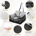 thumbnail image 4 of RIONIMA Dog Car Seat for Small Dogs,Soft Pet Car Travel Home Bed under 25 Lbs,Fully Detachable and Washable Cat Booster Carseats with Storage Pockets and Clip-On Leash Portable Carrier,Black, 4 of 9