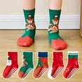 thumbnail image 2 of Kids Christmas Socks Toddler Nonslip Grip Christmas Socks Baby Holiday Winter Warm Socks Xmas Socks for Boys/Girls, 2 of 7