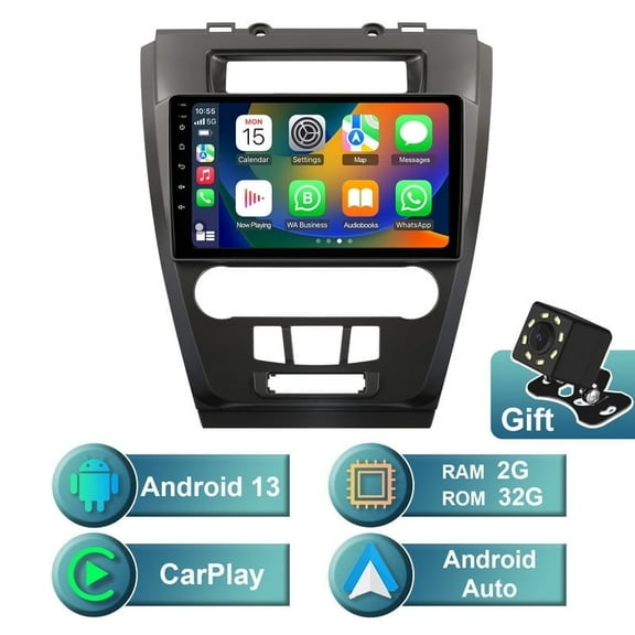 Android 13 Car radio for Ford Fusion Mondeo Mustang 2009-2012 Multimedia Stereo Wireless Carplay Android Auto Autoradio Navigation GPS WIFI Mirror link Camera FM BT 2 32G