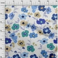 thumbnail image 3 of oneOone Polyester Spandex Blue Fabric Floral Sewing Material Print Fabric By The Yard 56 Inch Wide, 3 of 4