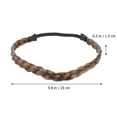 thumbnail image 4 of Fashion Elastic Stretch Hair Braided Headband Classic Wide Braids Synthetic Hair Band Hair Piece Women Beauty Accessory (Light Brown), 4 of 7