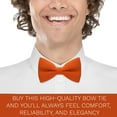 thumbnail image 5 of Men's Classic Pre-Tied Bow Tie Formal Solid Tuxedo, by Bow Tie House (Large, Pumpkin), 5 of 5