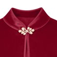 thumbnail image 4 of ZACPNCV Women Short Velvet Cape Shawl Stand Collar Frog Button Evening Gown Wrap Elegant Velvet Cape for Wedding Dinner Party Formal Evening B-Burgundy, 4 of 8