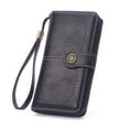 thumbnail image 2 of Cartera de mujer de piel encerada europea y americana Cartera vintage Monedero largo de gran capacidad europeo y americano, 2 of 6