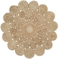 thumbnail image 2 of SAFAVIEH Natural Fiber Christian Geometric Area Rug, Natural, 3' x 3' Round, 2 of 7