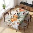 thumbnail image 3 of Sage Green Fall Pumpkins Table Cloth Waterproof Tablecloths, Thanksgiving Autumn Rustic Leaf Tablecloth Dining Table Cover for Kitchen Party Tabletop Outdoor, Rectangle Tablecloth 54x108 Inch, 3 of 9
