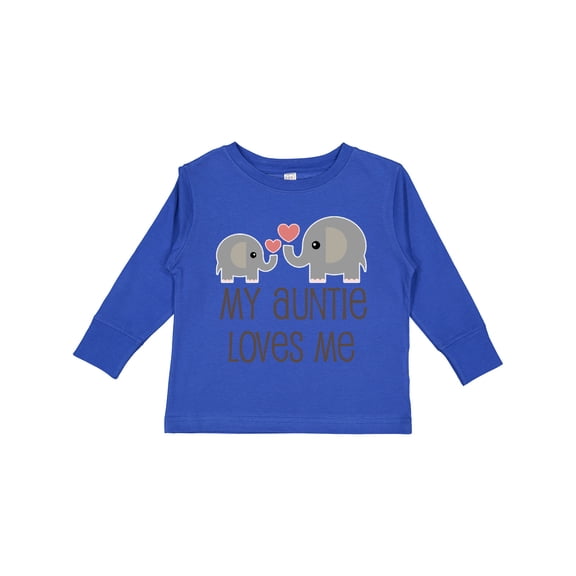 Inktastic My Auntie Loves Me Boys or Girls Long Sleeve Toddler T-Shirt