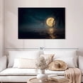 thumbnail image 2 of Elephant Stock Harvest Moon Wall Art - Horizontal Canvas Wall Art - Living Room Wall Decor - Astronomy & Space Canvas - Black And Teal Decor - 45" x 30", 2 of 8