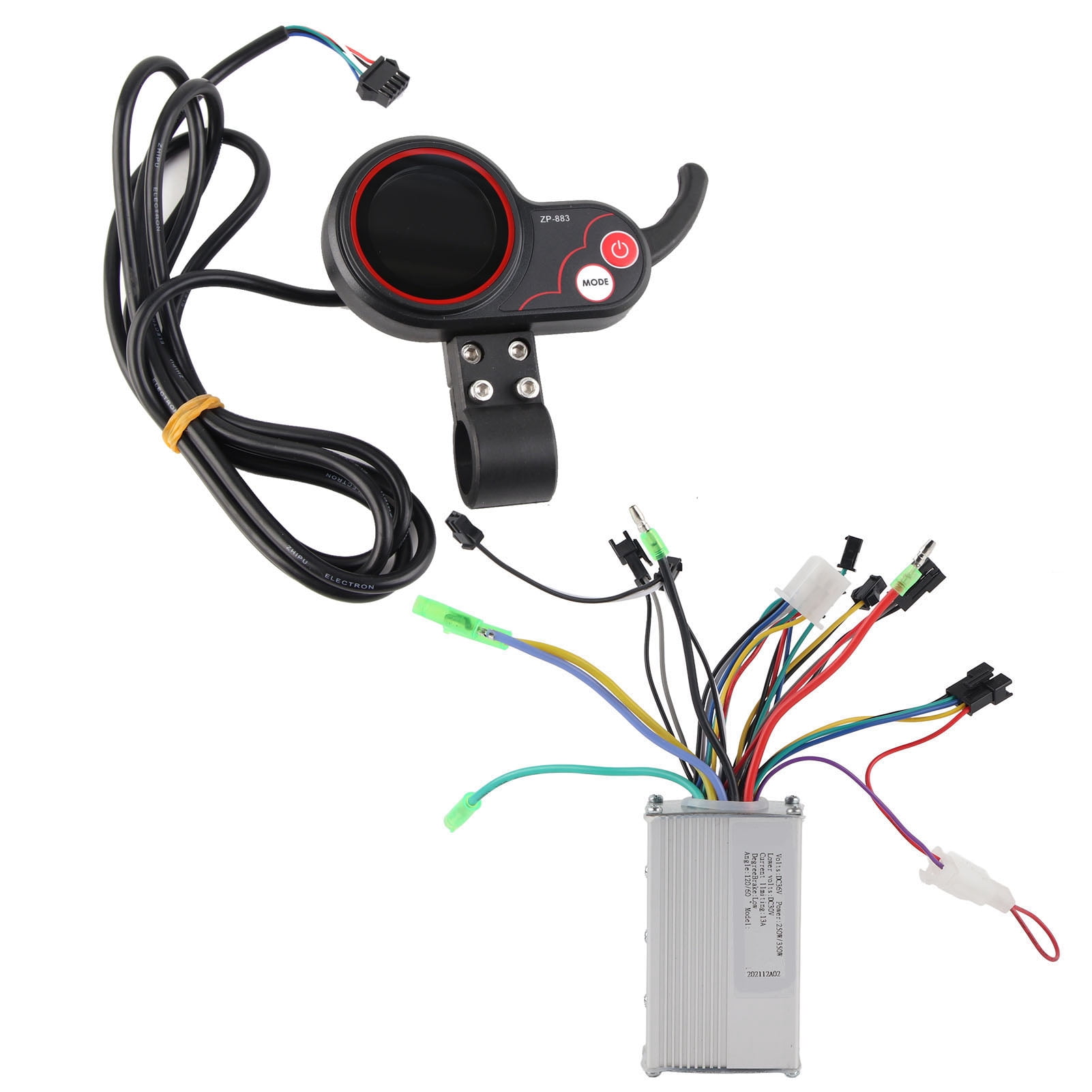 Écran LCD Contrôleur Vélo Électrique - Compatible 24V/36V/48V, Connecteur 5 Broches Étanche, Affichage Vitesse, LED