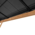 thumbnail image 6 of SUNJOY Hardtop Gazebo 13 x 15 ft. Standard Cedar Framed Wood Gazebos with Black Steel and Polycarbonate Hip Roof Hardtop for Garden, Backyard Shade, Black Roof + Natural Wood Frame, 6 of 17