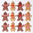 thumbnail image 1 of 12 Pcs Gingerbread Man Christmas Tree Hanging Pendant Xmas Tree Decor Ornament, 1 of 7