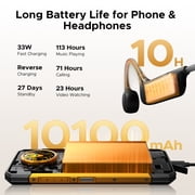 DOOGEE S200 X Rugged Phone 5G,32GB+512GB/TF 2TB,Latest Android 16 Rugged Smartphone with Bone Conduction Headphones,1.32Amoled Screen,10100mAh/33W,100MP+20MP,6.72 FHD,NFC/OTG/WiFi6/5G Dual SIM