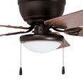 thumbnail image 6 of Prominence Home Benton 52" Bronze Low Profile Ceiling Fan with Light, 6 of 14