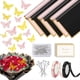 thumbnail image 2 of Juego de 200 hojas de papel de regalo para flores, 40 hojas de papel impermeable, ramo de flores negras y rosas., 2 of 4