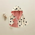 thumbnail image 2 of MQLKF Kids Toddler Baby Girls Boys Winter Warm Polka Dot Cotton Long Sleeve Hooded Clothes Coat Jacket Leisure Stylish Daily Girls Coat, 2 of 5