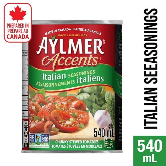 Aylmer Accents Tomatoes, Italian Stewed, 540 ml