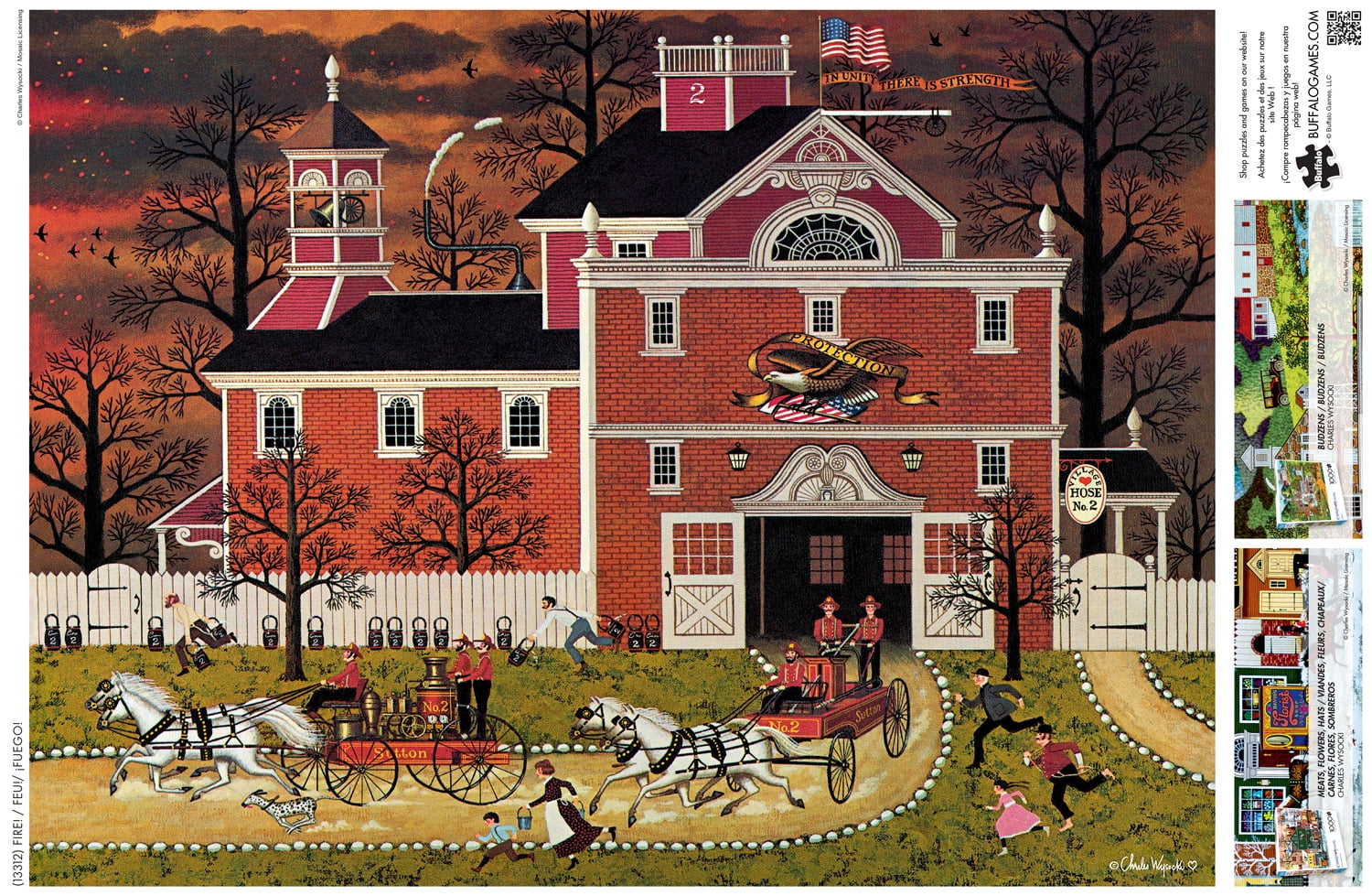 Buffalo Games 1000-Piece Charles Wysocki Fire Interlocking Jigsaw Puzzle for Adults Ages 14+