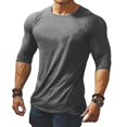 thumbnail image 1 of T-shirt Homme Manches Longues T-Shirts Mode Sport Col Rond Tee Basique Décontracté, 1 of 2