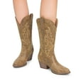 thumbnail image 5 of DREAM PAIRS Women's Western Cowboy Cowgirl Boots Square Toe Embroidery Mid Calf Booties, 5 of 5