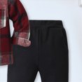thumbnail image 4 of yboeqw 3M-7Years Toddler Boys Clothes Flannel Plaid Hooded & Pants 2 Piece Set Kids Boys Fall Outfits Sets(3-6 Months,Red), 4 of 5