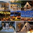 thumbnail image 2 of String Lights for Outside, 200FT Outdoor Patio Lights Waterproof & Shatterproof 100 LED Bulbs(4 Spare) LED Bulbs Connectable for Cafe Patio Backyard Party(2700K), 2 of 10