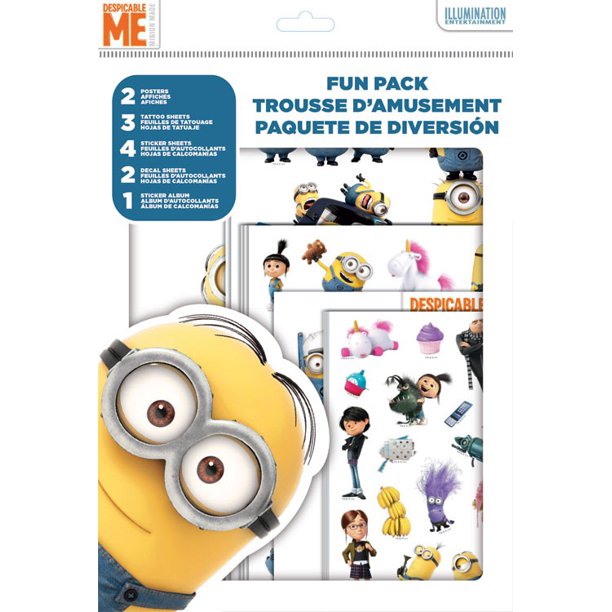 Fun Packs Stickers Despicable Me w/Tattoos Games Toys Set st6924
